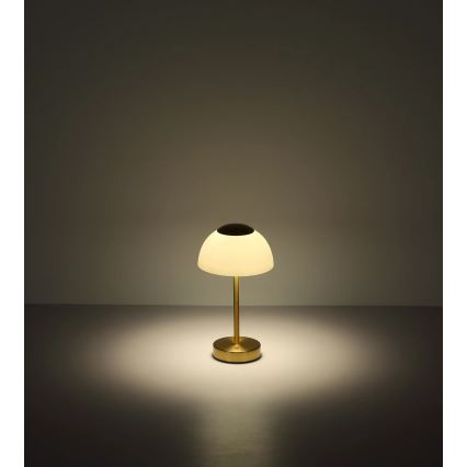 Globo - LED Dimmable rechargeable table lamp LED/2,5W/5V 1800mAh 2700K/4000K/6500K brass