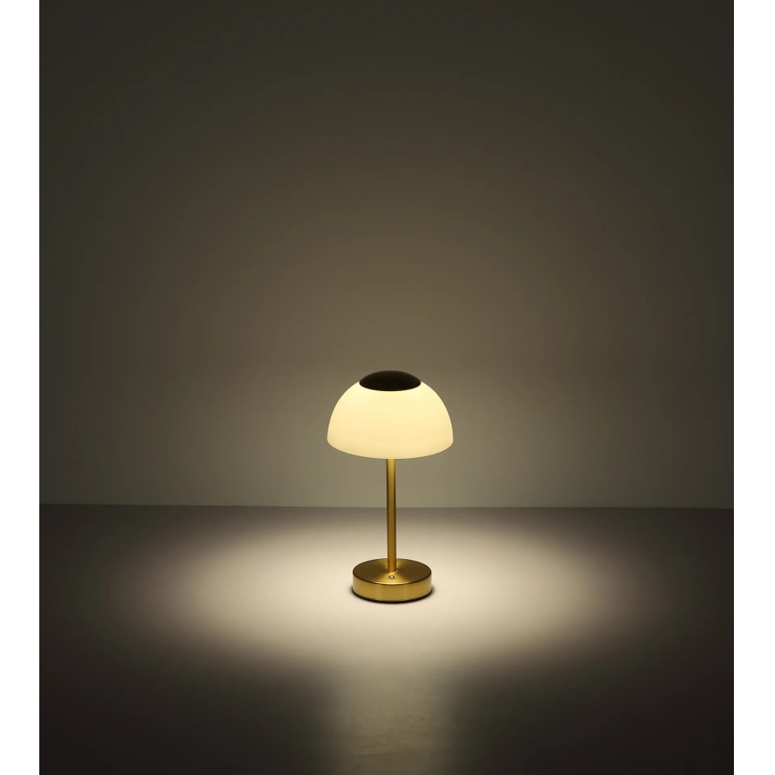 Globo - LED Dimmable rechargeable table lamp LED/2,5W/5V 1800mAh 2700K/4000K/6500K brass