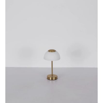 Globo - LED Dimmable rechargeable table lamp LED/2,5W/5V 1800mAh 2700K/4000K/6500K brass