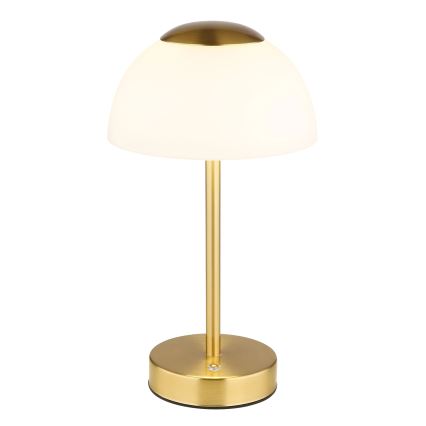 Globo - LED Dimmable rechargeable table lamp LED/2,5W/5V 1800mAh 2700K/4000K/6500K brass