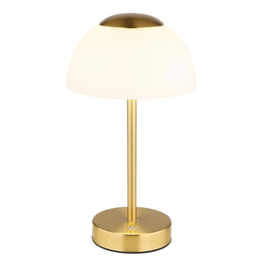 Globo - LED Dimmable rechargeable table lamp LED/2,5W/5V 1800mAh 2700K/4000K/6500K brass