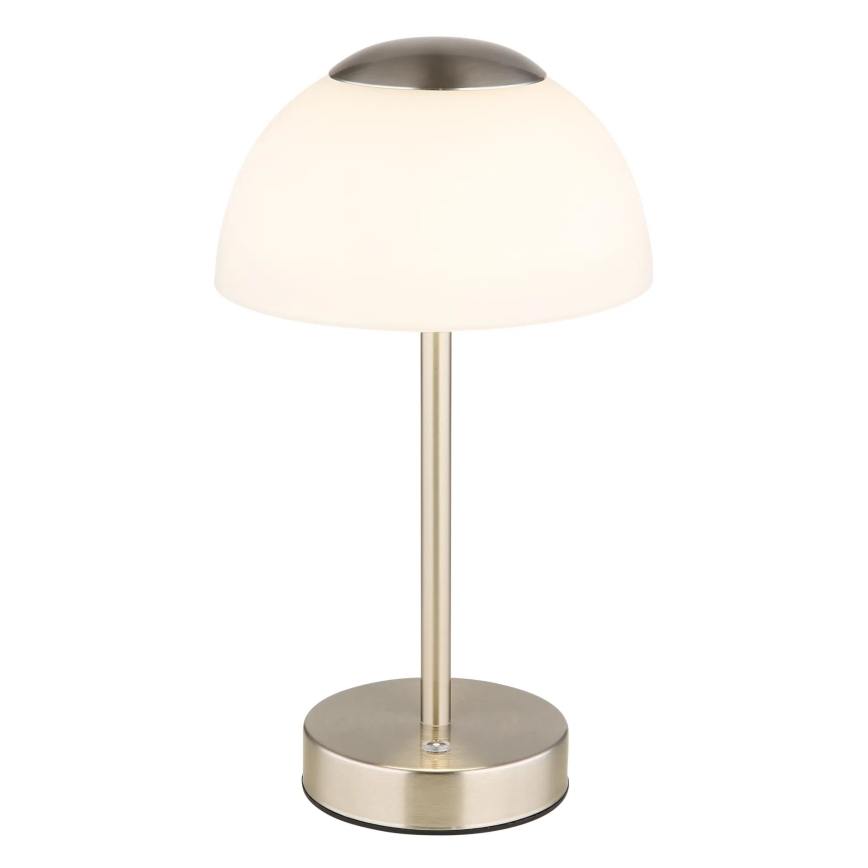 Globo - LED Dimmable rechargeable table lamp LED/2,5W/5V 1800mAh 2700K/4000K/6500K matte chrome