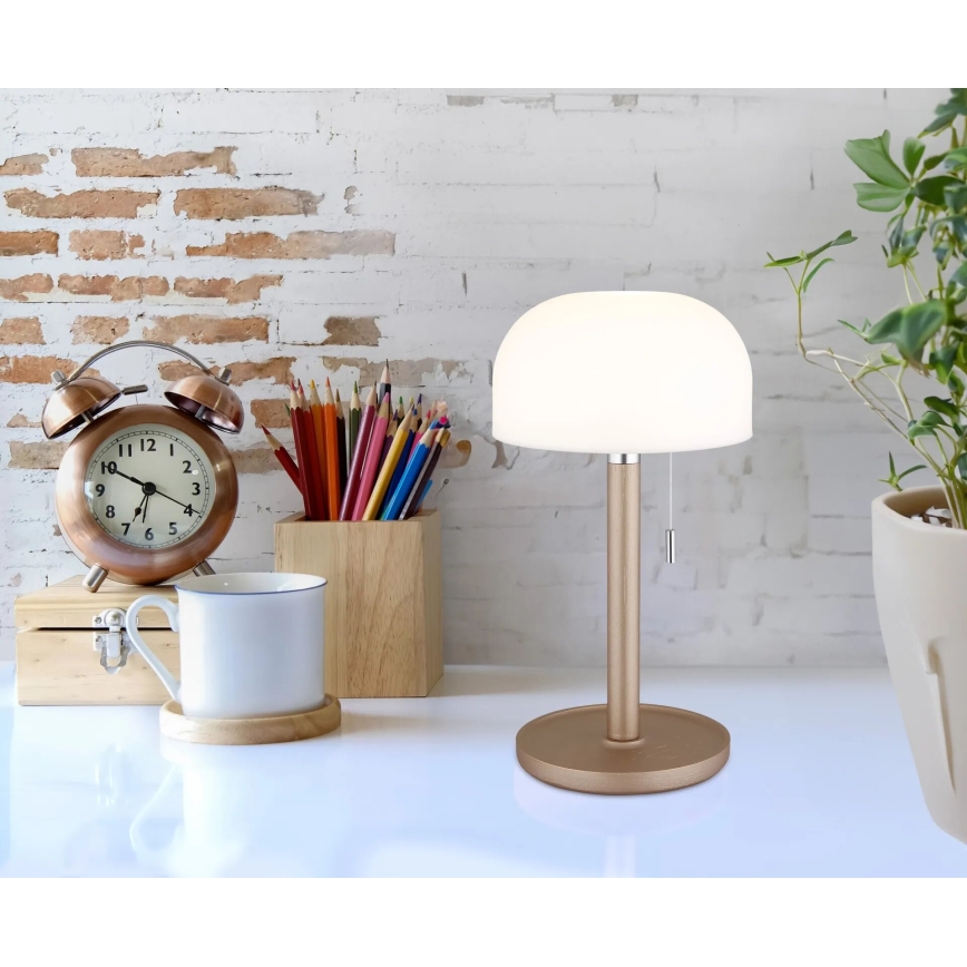 Globo - LED Rechargeable table lamp LED/1,5W/3,7V 3000/4200/6000K 1800mAh brown