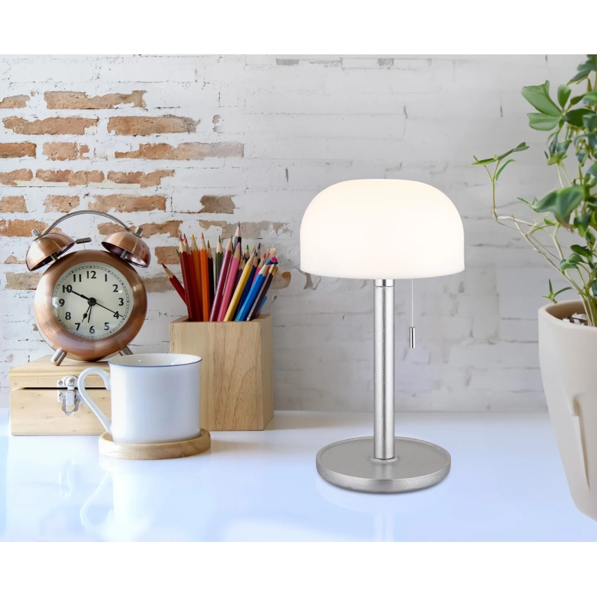 Globo - LED Rechargeable table lamp LED/1,5W/3,7V 3000/4200/6000K 1800mAh silver