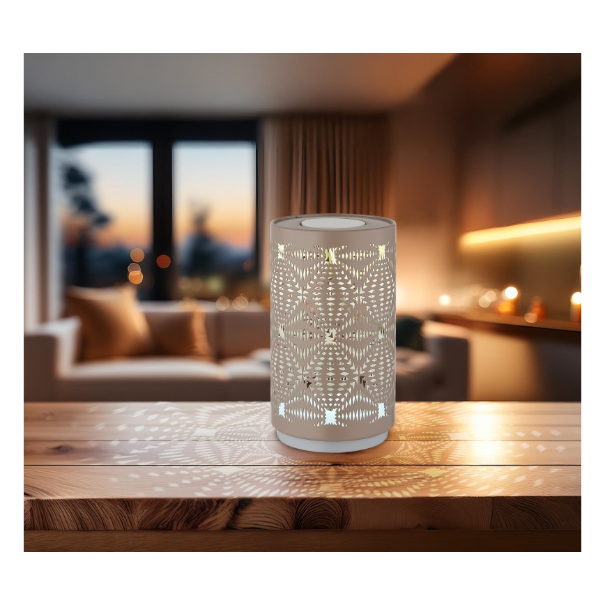 Globo - LED RGB Touch rechargeable table lamp LED/1W/5V 500 mAh brown