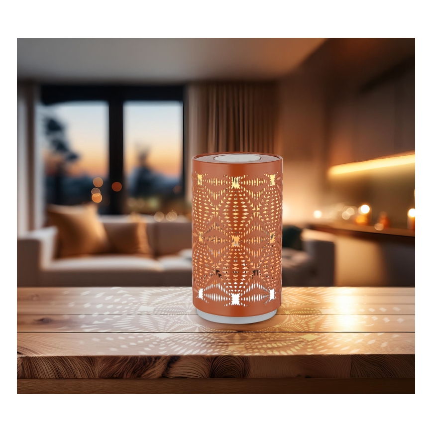 Globo - LED RGB Touch rechargeable table lamp LED/1W/5V 500 mAh copper