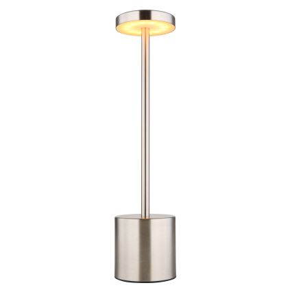 Globo - LED Dimmable touch table lamp LED/1,2W/3,7V 2000K/3500K/7000K 1200 mAh USB matte chrome