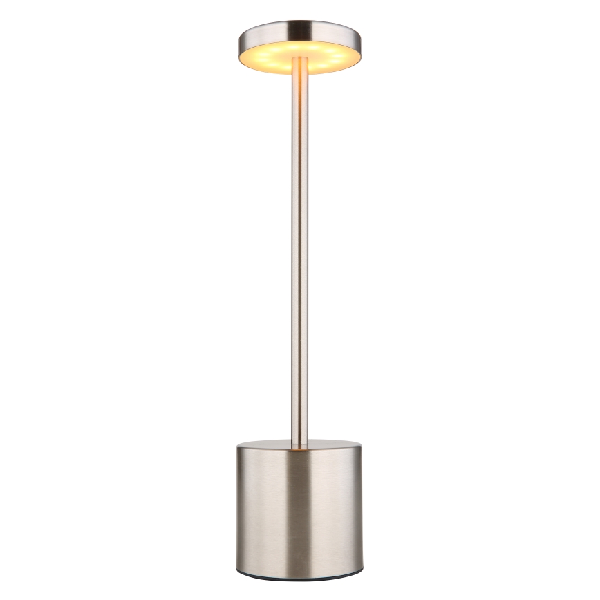 Globo - LED Dimmable touch table lamp LED/1,2W/3,7V 2000K/3500K/7000K 1200 mAh USB matte chrome