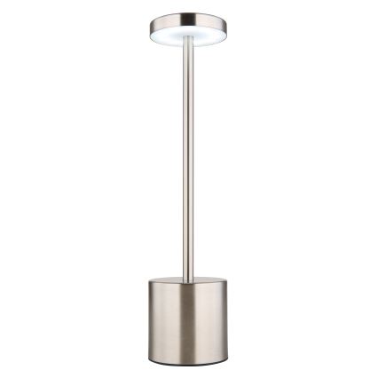 Globo - LED Dimmable touch table lamp LED/1,2W/3,7V 2000K/3500K/7000K 1200 mAh USB matte chrome