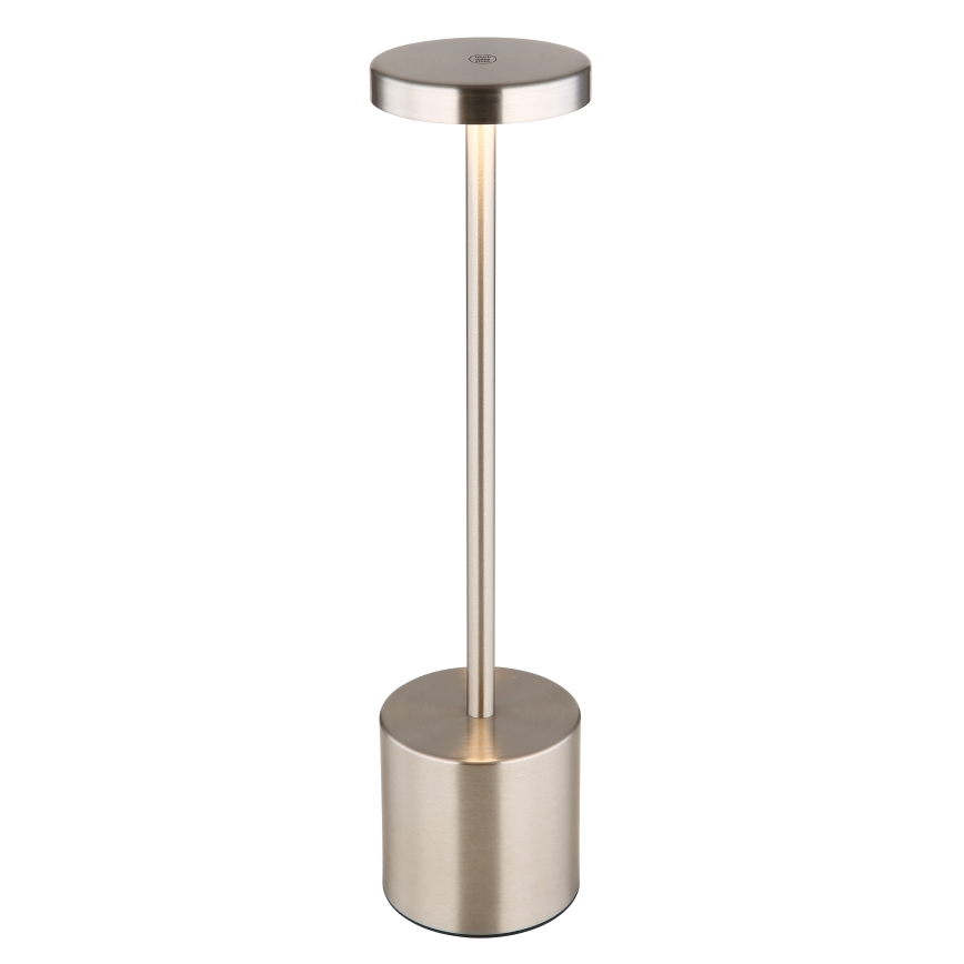 Globo - LED Dimmable touch table lamp LED/1,2W/3,7V 2000K/3500K/7000K 1200 mAh USB matte chrome