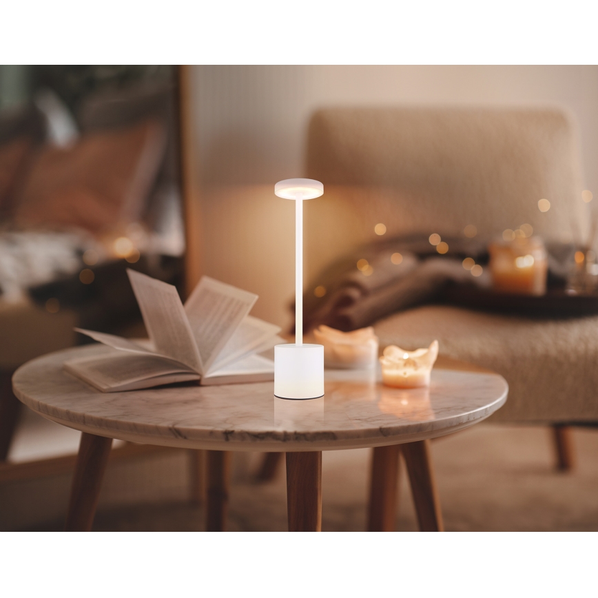 Globo - LED Dimmable touch table lamp LED/1,2W/3,7V 2000K/3500K/7000K 1200 mAh USB white
