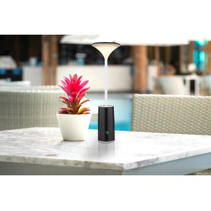Globo - LED Dimmable rechargeable touch table lamp LED/1,2W/3,7V 3000K 1500mAh black