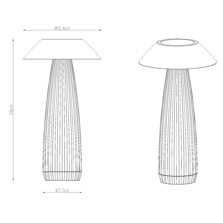 Globo - LED Dimmable rechargeable touch table lamp LED/1W/3,7V 3000K 1200mAh black