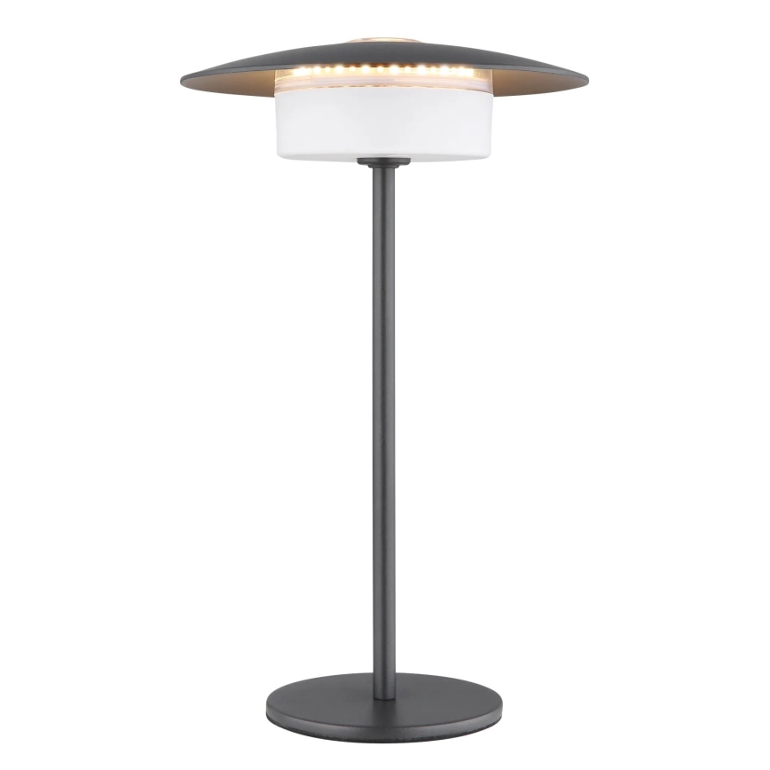 Globo - LED Outdoor rechargeable touch table lamp LED/3W/3,7V 1800/2700/3000K IP44 1800 mAh grey