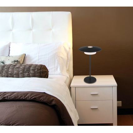Globo - LED Outdoor rechargeable touch table lamp LED/3W/3,7V 1800/2700/3000K IP44 1800 mAh black