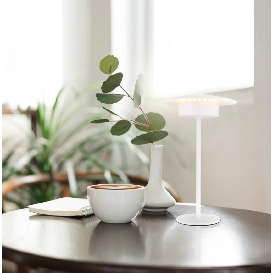 Globo - LED Outdoor rechargeable touch table lamp LED/3W/3,7V 1800/2700/3000K IP44 1800 mAh white