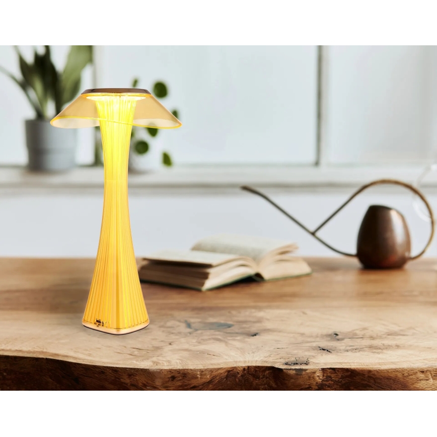 Globo - LED Dimmable rechargeable table lamp LED/2,5W/3,7V 1200mAh 2700K/4500K/6500K gold