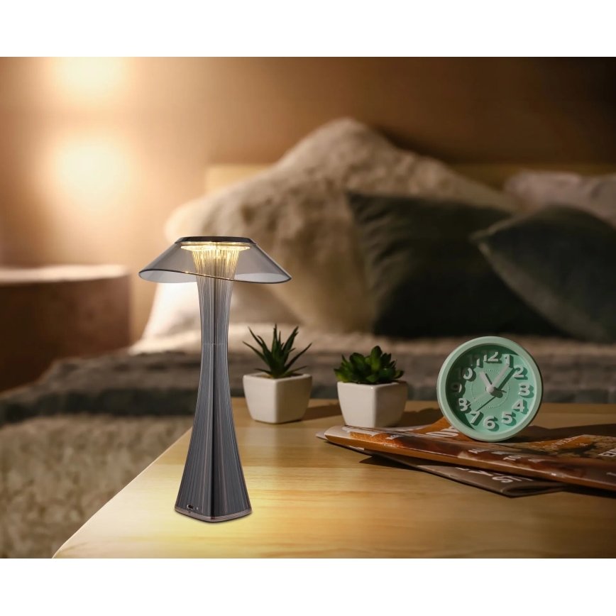 Globo - LED Dimmable rechargeable table lamp LED/2,5W/3,7V 1200mAh 2700K/4500K/6500K black