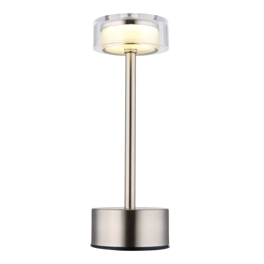Globo - LED Dimmable rechargeable touch table lamp LED/2,5W/3,7V 2700/4000/6500K 1800mAh matte chrome