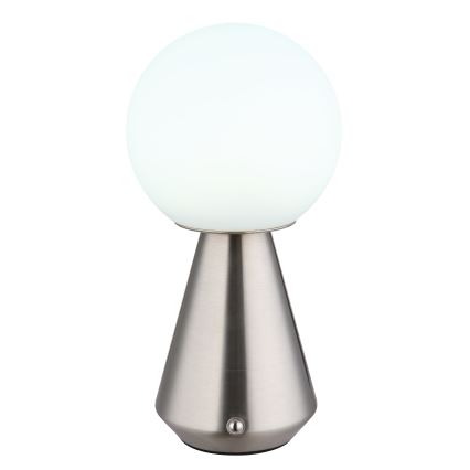 Globo - LED Dimmable touch outdoor table lamp LED/1,5W/5V 3000/4500/6500K 1800 mAh IP41 matte chrome