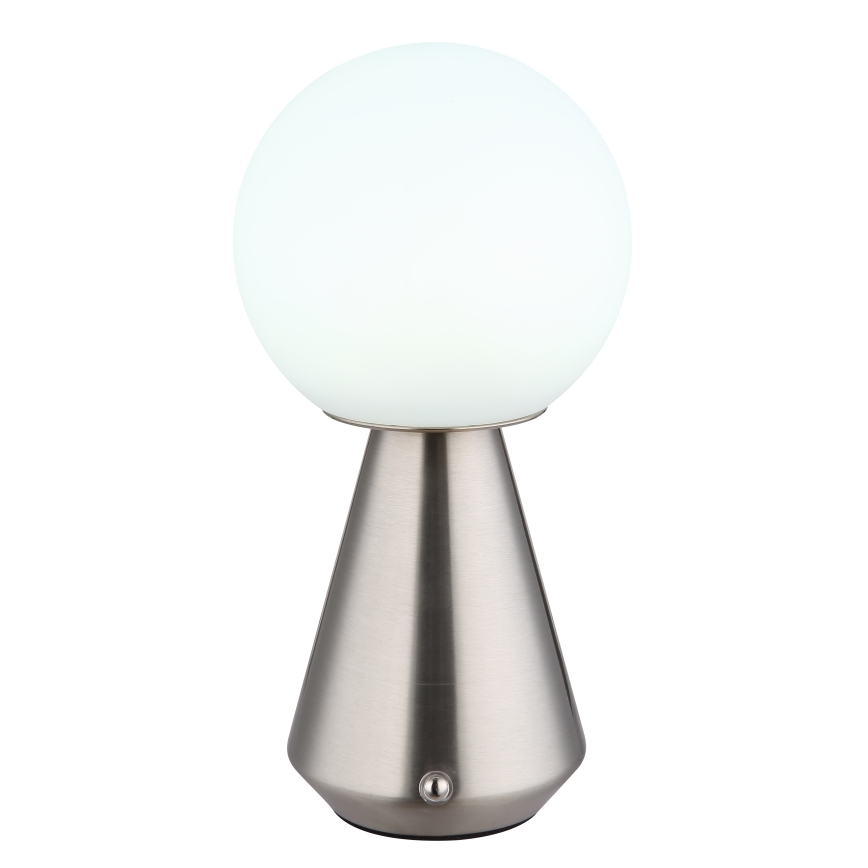 Globo - LED Dimmable touch outdoor table lamp LED/1,5W/5V 3000/4500/6500K 1800 mAh IP41 matte chrome
