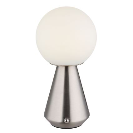 Globo - LED Dimmable touch outdoor table lamp LED/1,5W/5V 3000/4500/6500K 1800 mAh IP41 matte chrome