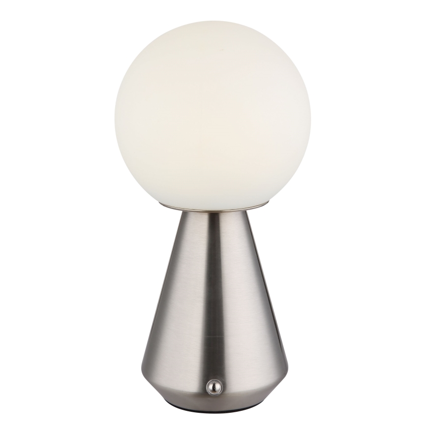 Globo - LED Dimmable touch outdoor table lamp LED/1,5W/5V 3000/4500/6500K 1800 mAh IP41 matte chrome