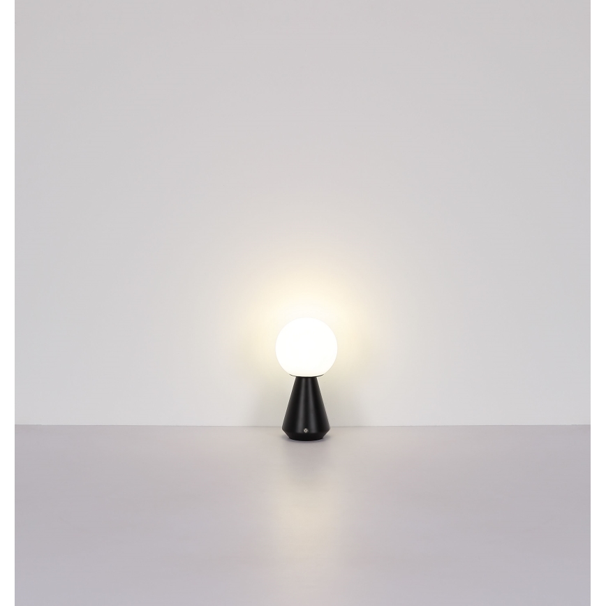 Globo - LED Dimmable touch outdoor table lamp LED/1,5W/5V 3000/4500/6500K 1800 mAh IP41 black
