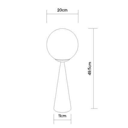 Globo - Table lamp 1xE27/40W/230V brass