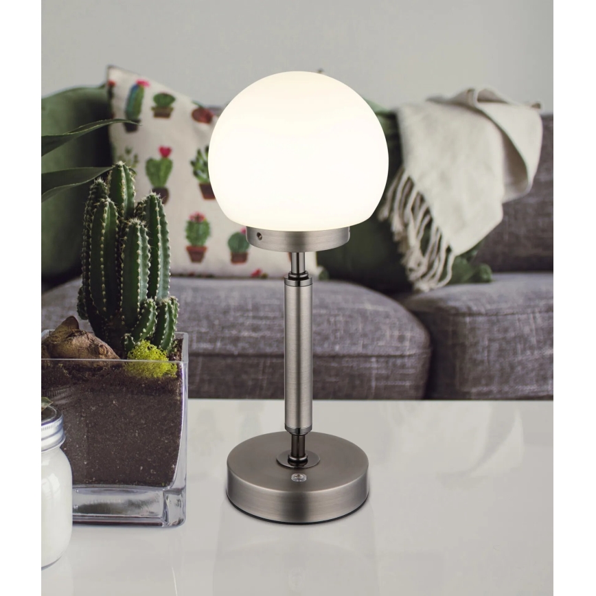 Globo - LED Dimmable rechargeable touch table lamp LED/2,5W/5V 1800mAh 2700/4000/6500K anthracite