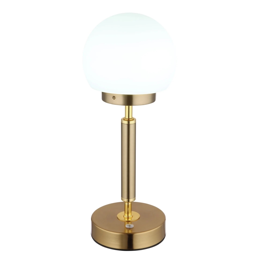 Globo - LED Dimmable rechargeable touch table lamp LED/2,5W/5V 1800mAh 2700/4000/6500K brass