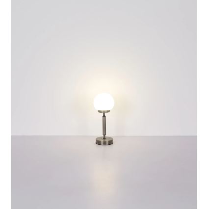 Globo - LED Dimmable rechargeable touch table lamp LED/2,5W/5V 1800mAh 2700/4000/6500K matte chrome
