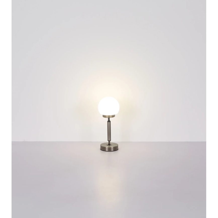 Globo - LED Dimmable rechargeable touch table lamp LED/2,5W/5V 1800mAh 2700/4000/6500K matte chrome