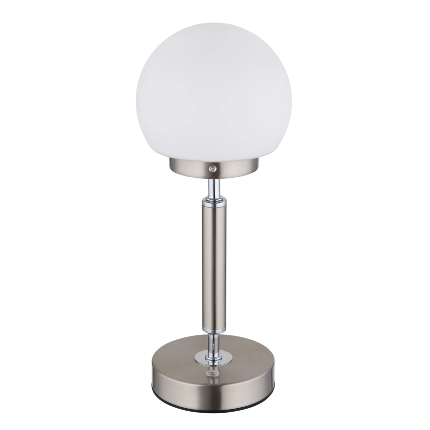 Globo - LED Dimmable rechargeable touch table lamp LED/2,5W/5V 1800mAh 2700/4000/6500K matte chrome
