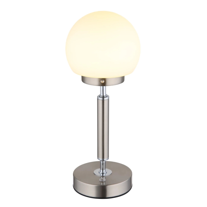 Globo - LED Dimmable rechargeable touch table lamp LED/2,5W/5V 1800mAh 2700/4000/6500K matte chrome