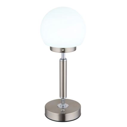 Globo - LED Dimmable rechargeable touch table lamp LED/2,5W/5V 1800mAh 2700/4000/6500K matte chrome