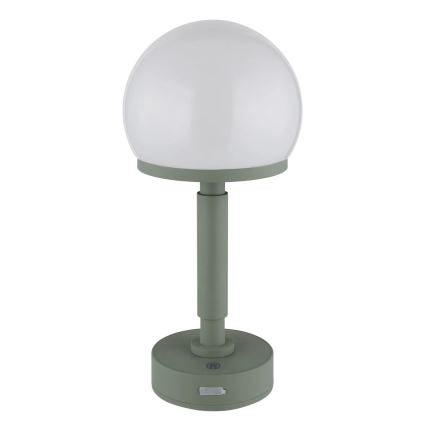 Globo - LED Dimmable rechargeable touch table lamp LED/2,5W/5V 1800mAh 2800K green