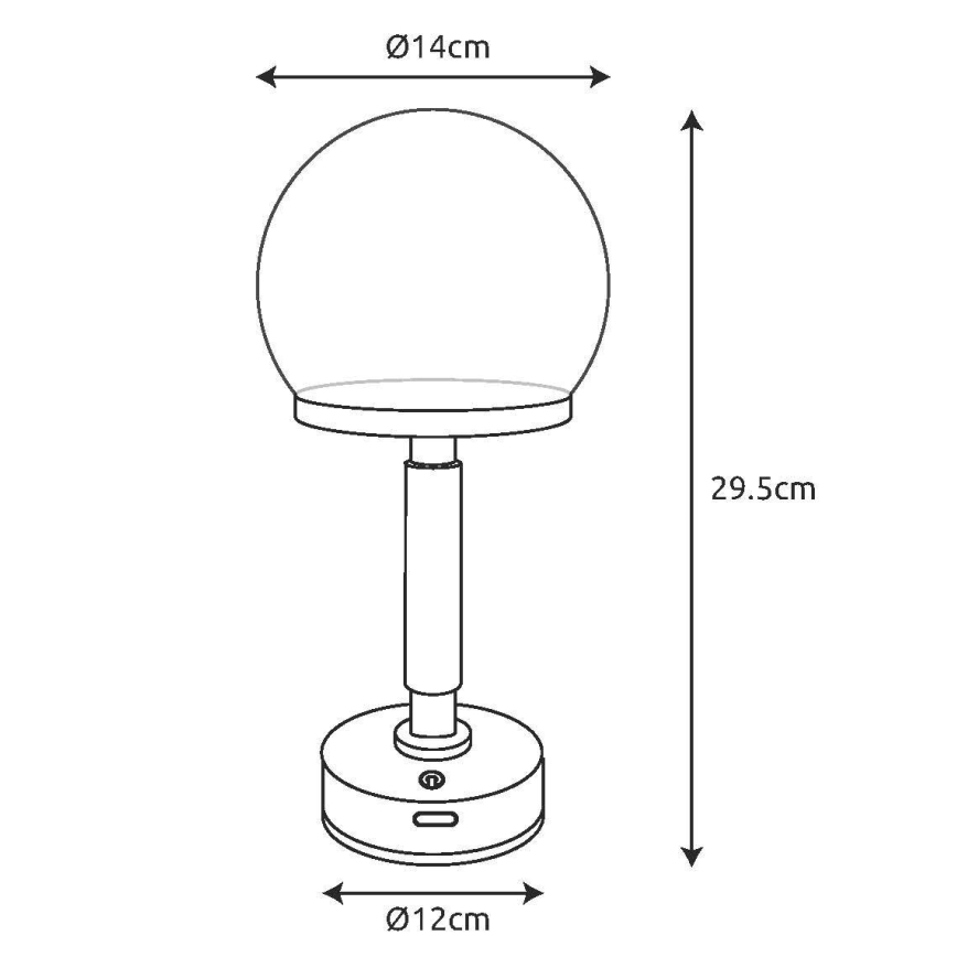Globo - LED Dimmable rechargeable touch table lamp LED/2,5W/5V 1800mAh 2800K green