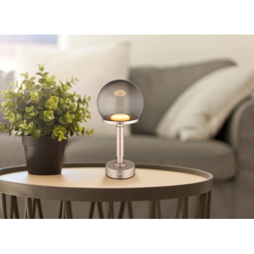 Globo - LED Dimmable rechargeable touch table lamp LED/2,5W/5V 1800mAh 2700/4000/6500K rose gold