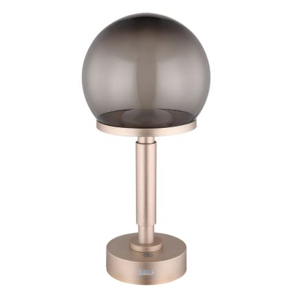 Globo - LED Dimmable rechargeable touch table lamp LED/2,5W/5V 1800mAh 2700/4000/6500K rose gold