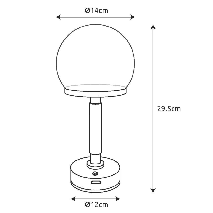 Globo - LED Dimmable rechargeable touch table lamp LED/2,5W/5V 1800mAh 2800K white