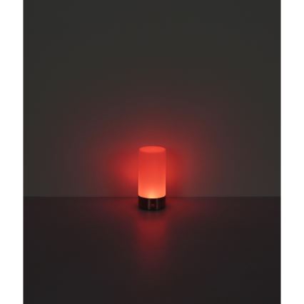 Globo - LED RGBW Dimmable touch outdoor table lamp LED/1,8W/5V 1500 mAh IP44 matte chrome