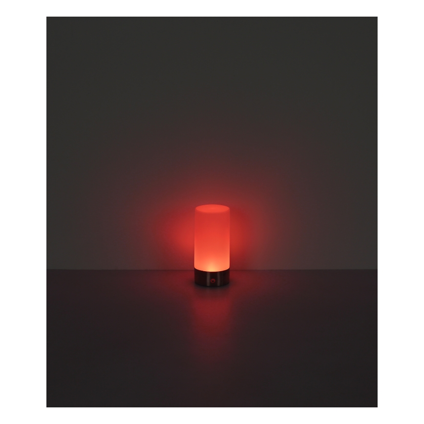 Globo - LED RGBW Dimmable touch outdoor table lamp LED/1,8W/5V 1500 mAh IP44 matte chrome