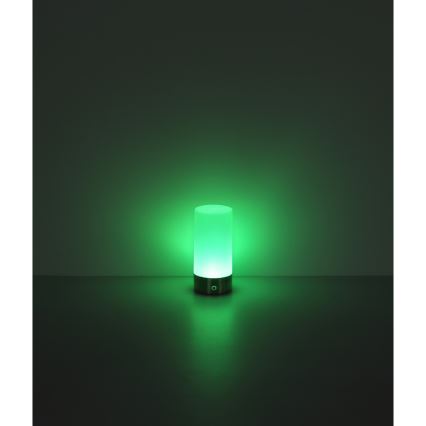 Globo - LED RGBW Dimmable touch outdoor table lamp LED/1,8W/5V 1500 mAh IP44 matte chrome