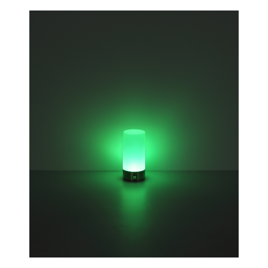 Globo - LED RGBW Dimmable touch outdoor table lamp LED/1,8W/5V 1500 mAh IP44 matte chrome