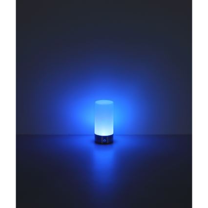 Globo - LED RGBW Dimmable touch outdoor table lamp LED/1,8W/5V 1500 mAh IP44 matte chrome