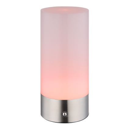 Globo - LED RGBW Dimmable touch outdoor table lamp LED/1,8W/5V 1500 mAh IP44 matte chrome