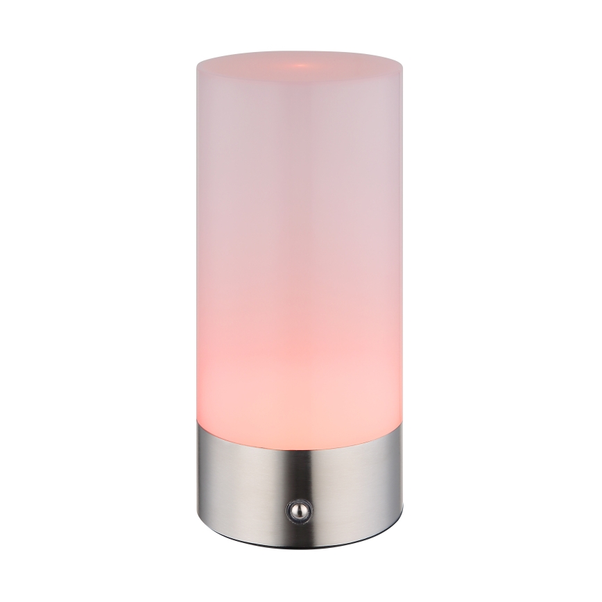 Globo - LED RGBW Dimmable touch outdoor table lamp LED/1,8W/5V 1500 mAh IP44 matte chrome