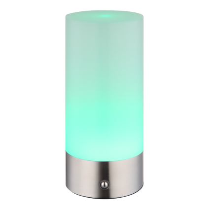 Globo - LED RGBW Dimmable touch outdoor table lamp LED/1,8W/5V 1500 mAh IP44 matte chrome