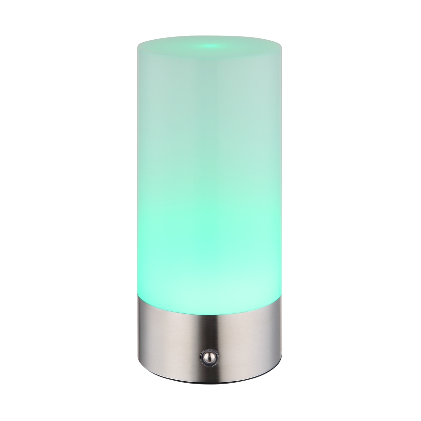 Globo - LED RGBW Dimmable touch outdoor table lamp LED/1,8W/5V 1500 mAh IP44 matte chrome